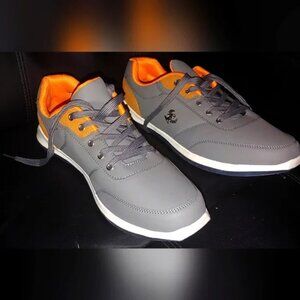 Size 12 USA men's seal emblem Comfort gray orange without tags or box NWOT/Box